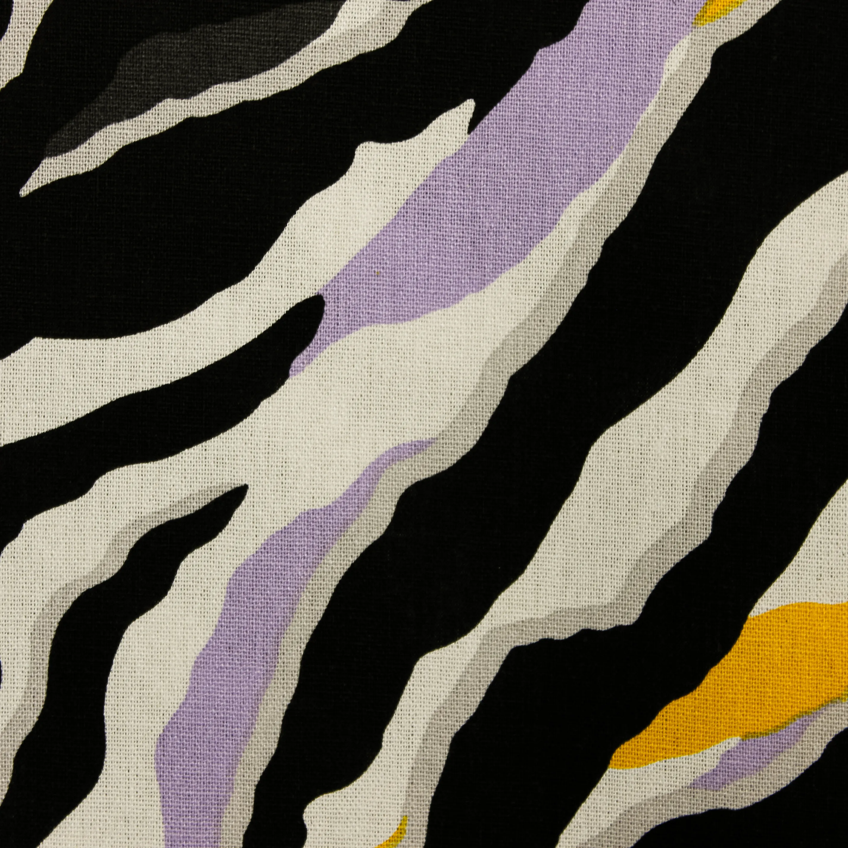 Viscose linnen multicolor met zebraprint